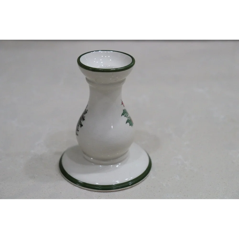 Cuthbertson Original Christmas Tree Ceramic Taper Candlestick Holder England 4in